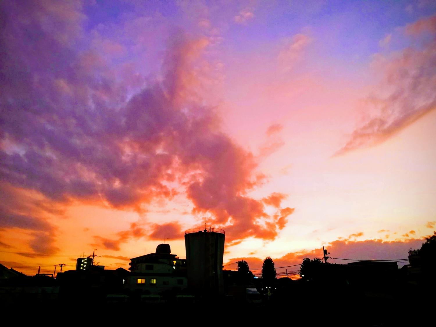 上石神井南町の夕焼け