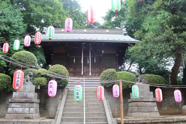 11:30　次は八坂神社と中里の富士塚へ